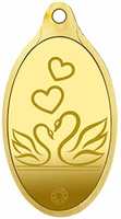 Muthoot Gold Bullion Corporation 24k (999.9) Swan Pendant - 2g