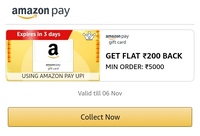 200 cashback on 5000₹ gv purchase (user specific) 