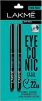Lakmé Eyeconic Kajal Twin Pack  (Deep Black, 0.7 g)