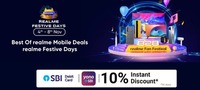 Flipkart 10% Instant Discount using SBI Debit Cards on Realme Mobiles [4th - 8th Nov ]