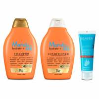 BEAUTY GARAGE ® BG Marula Oil Shampoo & Conditioner Combo Pack 350ml with free Beaver Hand Gel