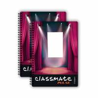 PULSE Classmate PULSE 6 Subject Notebook - Single Line, 300 Pages, Spiral Binding, 240mm*180mm (2105018), multicolor