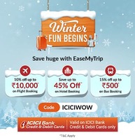 Save 45% up to Rs. 5,000 on Domestic Hotels, Flights Bus & More offers