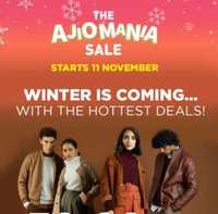  The Ajio Mania Sale-Upto 90% off on Clothing and Accessories + 5% extra discount (11th Nov-15th Nov)