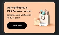 Cred: Get 100 Amazon Voucher on securing your card (User Specific) 