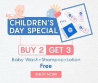 Children's Days Offer Buy 2 Get 3 Free (Baby Wash + Shampoo + Lotion) + Additional 15% Discount