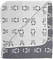 LuvLap 100% Muslin Cotton 6 Layer Baby Blanket / Baby Quilt for Newborn to 3 years, Soft, Hypoallergenic, Breathable Quilt with reversible design, Nursery Crib Blanket, Baby Shower Gift, Blue Bear