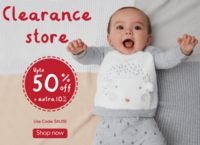 Mothercare Clearance Store sale- Upto 50% off + extra 10% off 
