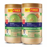 Saffola Fittify Hi Protein Slim Meal-Shake, Pista Almond, 420 gm- pack of 2