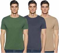 Amazon Brand - Symbol Men's Solid Regular Fit Half Sleeve T-Shirt (Combo Pack of 3)