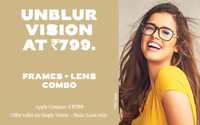 Buy Frames + Lens Combo at Rs.799