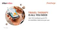 Intermiles 10% upto 100 cashback with Freecharge