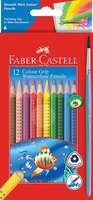 Faber-Castell Grip Watercolor Pencil with Brush - Pack of 12 (Assorted)