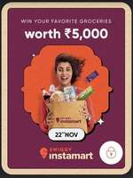 Cred jackpot - Win Swiggy Instamart grocery Worth Rs. 5000 | Members also get to claim exclusive 50% off upto 90 on their orders
