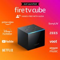 Rs.3000 Coupon - Fire TV Cube | Hands-free streaming device with Alexa | 4K Ultra HD | 2021 release