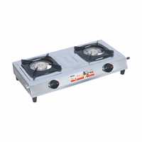 Inalsa Excel Stainless Steel 2 Burner Gas Stove, Manual Ignition, Silver/Black (Amazon Pay UPI)