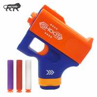  Soft Rubber Foam Bullets Pull Back Action Gun with 3 Piece Darts
