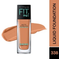 Maybelline New York Fit Me Matte+Poreless Liquid Foundation With Pump - 338 Spicy Brown