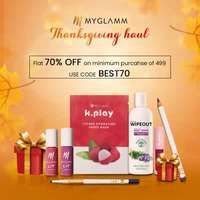  Myglamm- Get Flat 70% OFF on min. purchase of Rs. 499