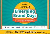 Emerging Brand Days (27- 28 November)  - Up to 70% Off + Flat 20% Upto 200 Cashback Using Amazon Pay