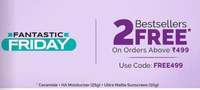 Prelive The Derma Co. Friday Sale : Get 2 Bestsellers Free on Orders Above Rs. 499 + 10% off on Prepaid Orders