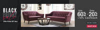 HomeTown Black Friday Sale - Upto 60% off on Furnitre + Extra 20% off + Extra 10% off Cashback 
