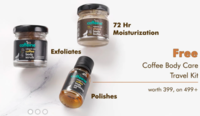 Mcaffeine Black Friday Sale  : Free Body Care Travel Kit worth 399, orders 499+ 