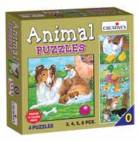 Creative Educational Aids 0700 Animal Puzzle No. 0 (3 to 6 Piece)