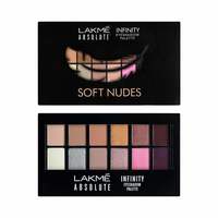Lakme Absolute Infinity Eyeshadow Palette, Soft Nudes, Pigmented Blendable Eye Shadow Palette with 12 Matte and Shimmer Shades - Eye Makeup Kit, 12 g