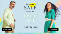Myntra Pay Day Sale (3rd-7th Dec) : Upto 40 - 80% off Clothing and Accessories + 10% off on American Express Cards