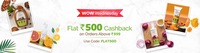 Wow Wednesday Offer - Flat Rs.500 Cashback on orders above Rs.999