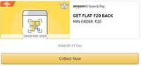 Amazon Pay Scan & Pay Get Flat ₹20 Back Minimum Order: ₹20