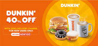 Dunkin Donuts - Get upto 40% off on minimum order of Rs.249