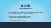 Limited-time Amazon Prime Membership offer Contest: Win Rs.2000 Amazon Voucher