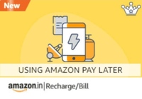 100% back up to ₹ 25 On  Recharge/Bill payment using Amazon Pay UPI 