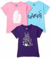 Joshua Tree Girl's Regular fit T-Shirt | Pack Of 3