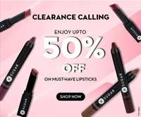 Sugar Cosmetics Clearance sale upto 50% off