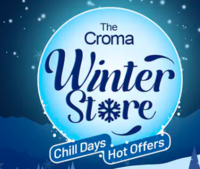 The Croma Winter Sale - Upto 50% off on Electronics + Extra 5% Instant Discount on Bank of Baroda, Standard Chartered 