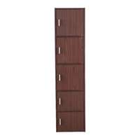HomeTown Albert Engineered Wood Multipurpose Cabinet in Cherry Brown & Walnut Colour
