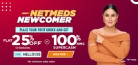 FLAT 25% OFF on Your First and FLAT 20% Only today for old users Meds* Order + 100% NMS