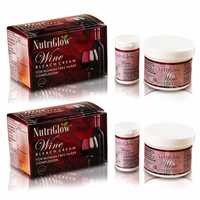 NutriGlow Wine Bleach Cream for Lighten Facial Hair | Naturally Glowing Skin For Women (43gm Each)(Pack of 2)