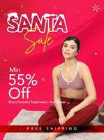 Clovia Santa Sale : Min 55% off on Bra / Panties / Nightwears / Activewear || upto 70% off 