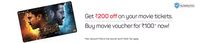 Get instant discount of Rs. 100 on RRR movie voucher worth Rs.200