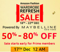 Amazon Wardrobe Refresh Sale Live for All Members 17-22 Dec : 50-80% off + 10% savings on ICICI Cards
