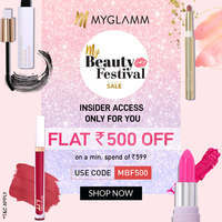 Myglamm great offer : get flat 500 off on 599