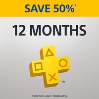 PlayStation Plus: 12 Month Membership - 50% Off
