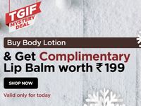 TGIF Mystery Deal : Only for Today — Complimentary Lip Balm (worth ₹199) on Winter Essentials. Limited Stock.