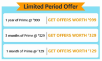 Last Day - Join Amazon Prime Membership and Get Offers Up To Rs.999