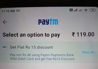 Flat Rs.15 discount on min Rs.149 recharge by using Paytm Payments Bank visa debit card