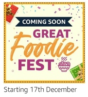 Amazon Great Foodie Fest, 17th - 26th Dec [Only for Bengaluru]